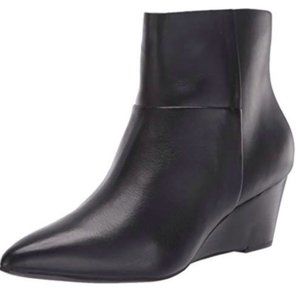 Never Worn! Cole Haan: Eneida black leather wedge heel ankle boot